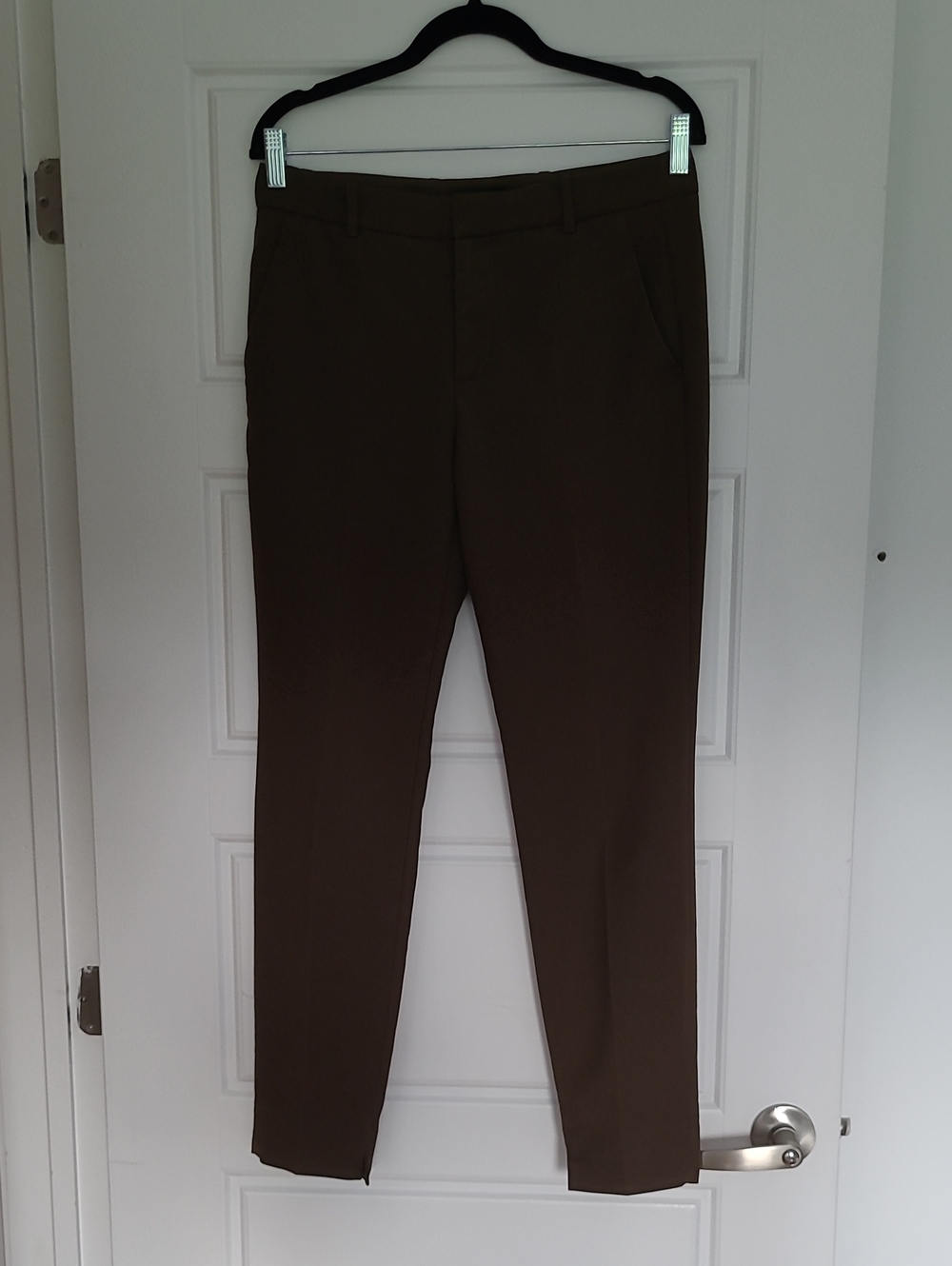 065 - Zara Brown / Olive Green Women's Trousers - Slim Fit / Size 4